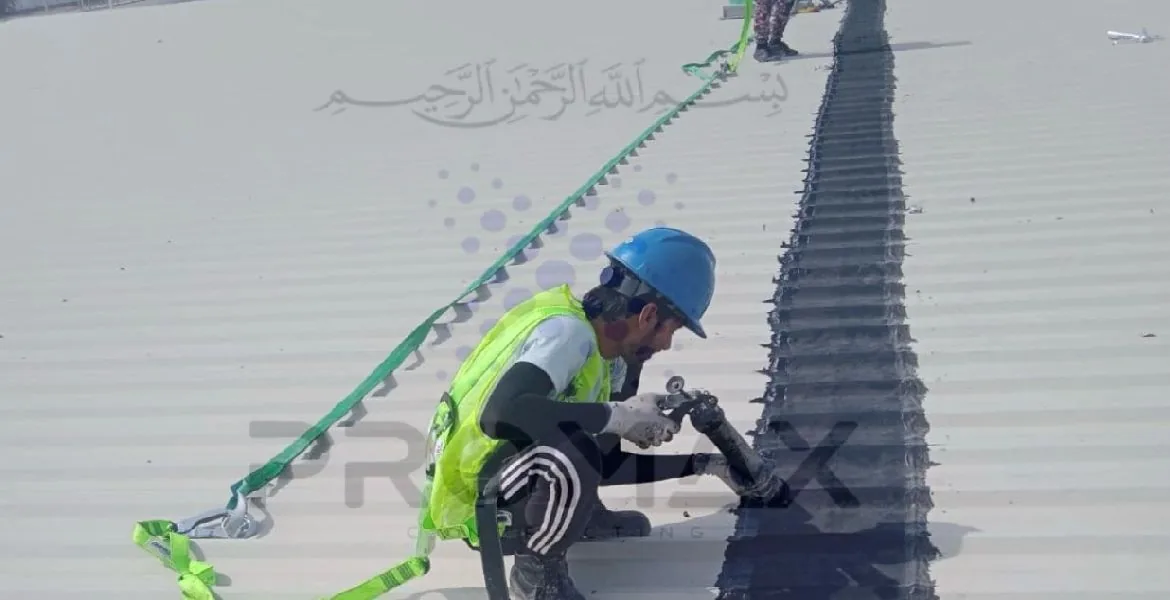 Dsv - metal roof waterproofing project by Promax in Dubai, UAE